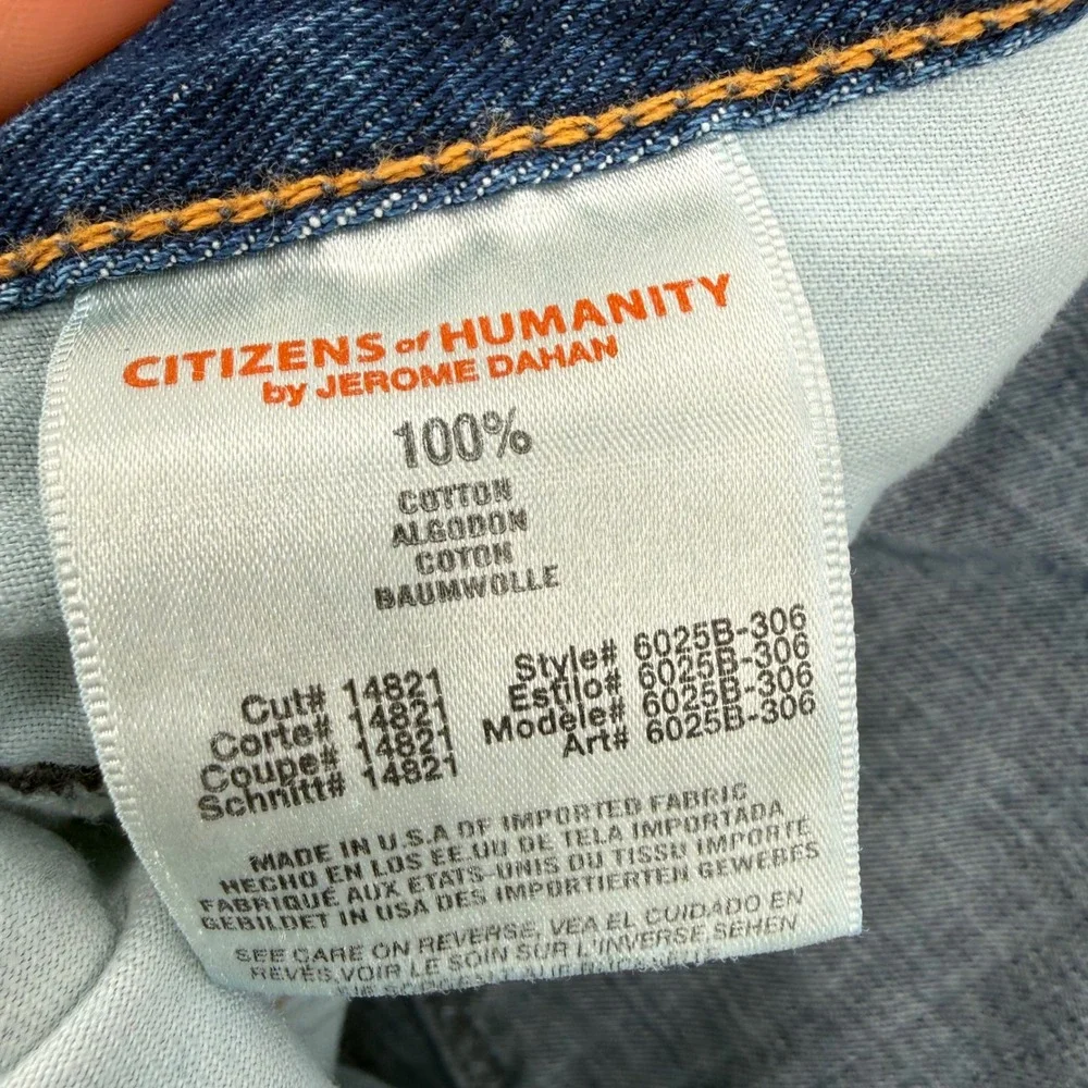 Citizens of‎ Humanity Perfect Straight Leg Jeans Blue Mens Made in USA Size 38 - Picture 9 of 16